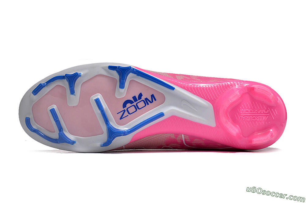 Nike Air Zoom Mercurial Superfly 9 Elite FG Firm Ground Soccer Cleats - Pink/Blue/White 6