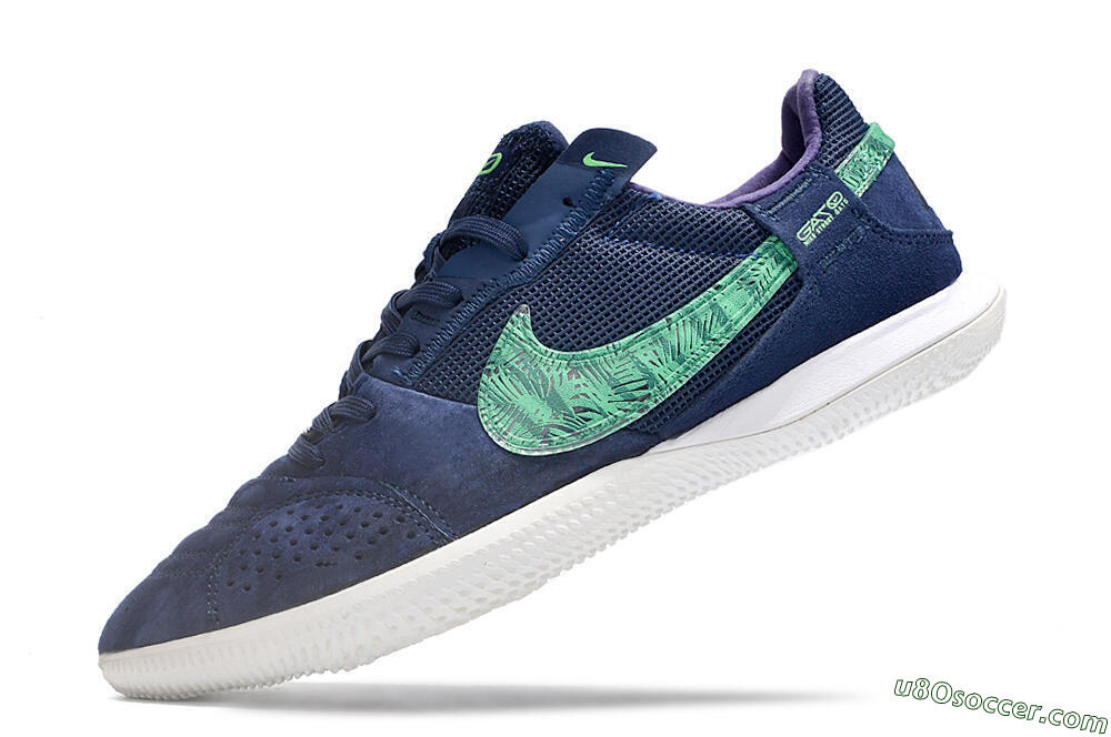 Nike Street Gato IC Indoor & Futsal Soccer Shoes - Blue/Green/White 5