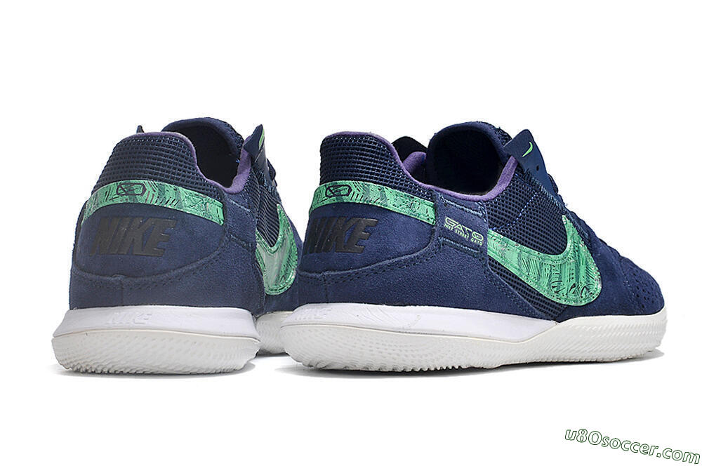 Nike Street Gato IC Indoor & Futsal Soccer Shoes - Blue/Green/White 6