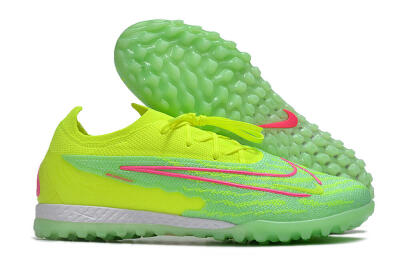 Nike Phantom GX Elite TF Artificial Turf Soccer Shoes - Yellow/Green/Pink