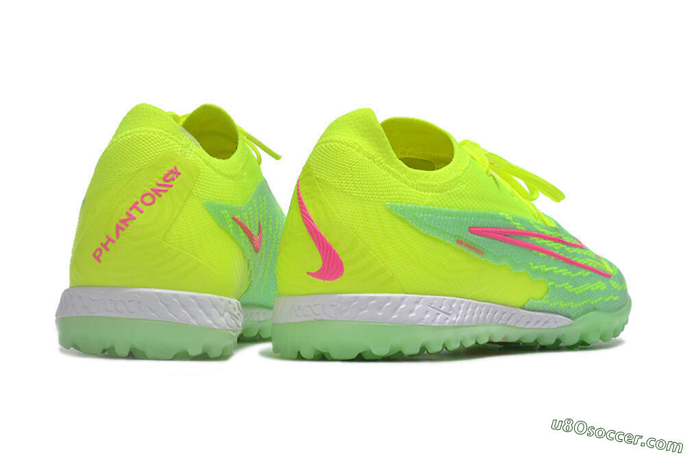Nike Phantom GX Elite TF Artificial Turf Soccer Shoes - Yellow/Green/Pink 6