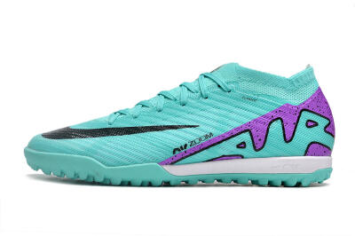 Nike Air Zoom Mercurial Vapor 15 Elite TF Artificial Turf Soccer Shoes - Turquoise/Black/White/Purple