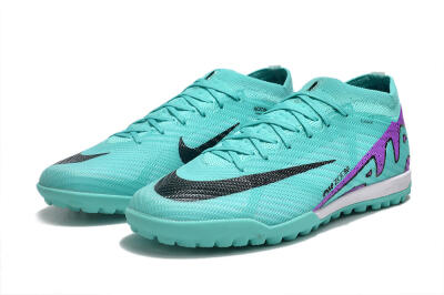 Nike Air Zoom Mercurial Vapor 15 Elite TF Artificial Turf Soccer Shoes - Turquoise/Black/White/Purple