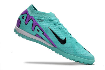 Nike Air Zoom Mercurial Vapor 15 Elite TF Artificial Turf Soccer Shoes - Turquoise/Black/White/Purple
