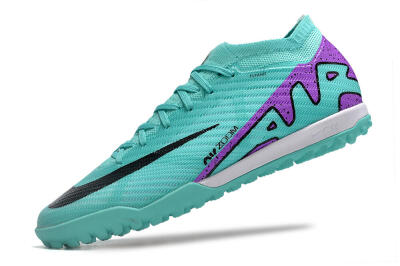 Nike Air Zoom Mercurial Vapor 15 Elite TF Artificial Turf Soccer Shoes - Turquoise/Black/White/Purple