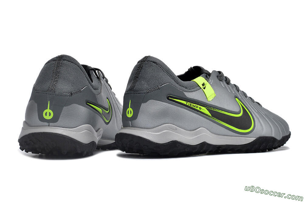 Nike Tiempo Legend X Pro TF Artificial Turf Soccer Shoes - Silver/Black/Yellow 6