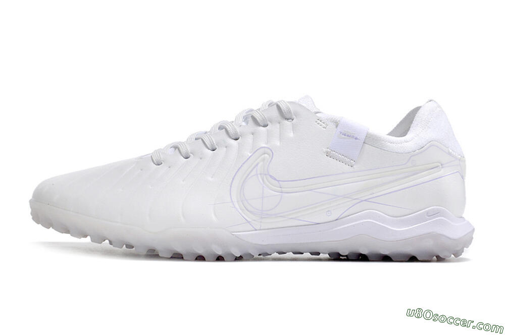 Nike Tiempo Legend X Pro TF Artificial Turf Soccer Shoes - White/Purple 2