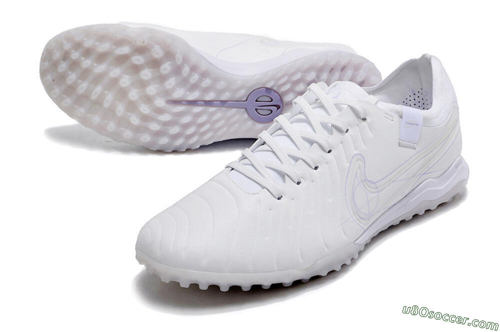 Nike Tiempo Legend X Pro TF Artificial Turf Soccer Shoes - White/Purple 3