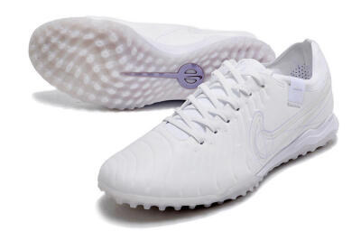Nike Tiempo Legend X Pro TF Artificial Turf Soccer Shoes - White/Purple