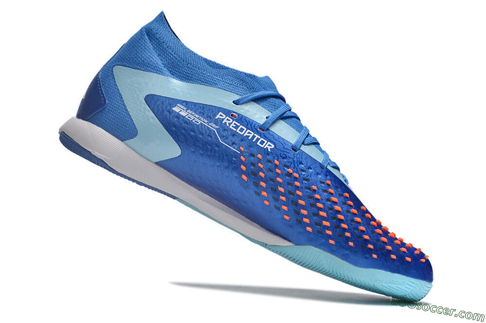 Adidas Predator Accuracy.1 IC Indoor & Futsal Soccer Shoes - Blue/White/Orange 4