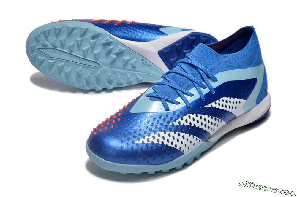 Adidas Predator Accuracy.1 TF Artificial Turf Soccer Shoes - Blue/White/Orange 3