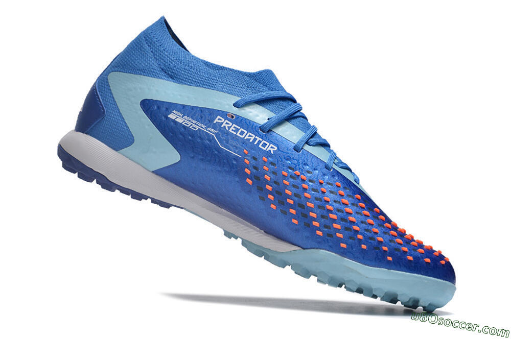 Adidas Predator Accuracy.1 TF Artificial Turf Soccer Shoes - Blue/White/Orange 4