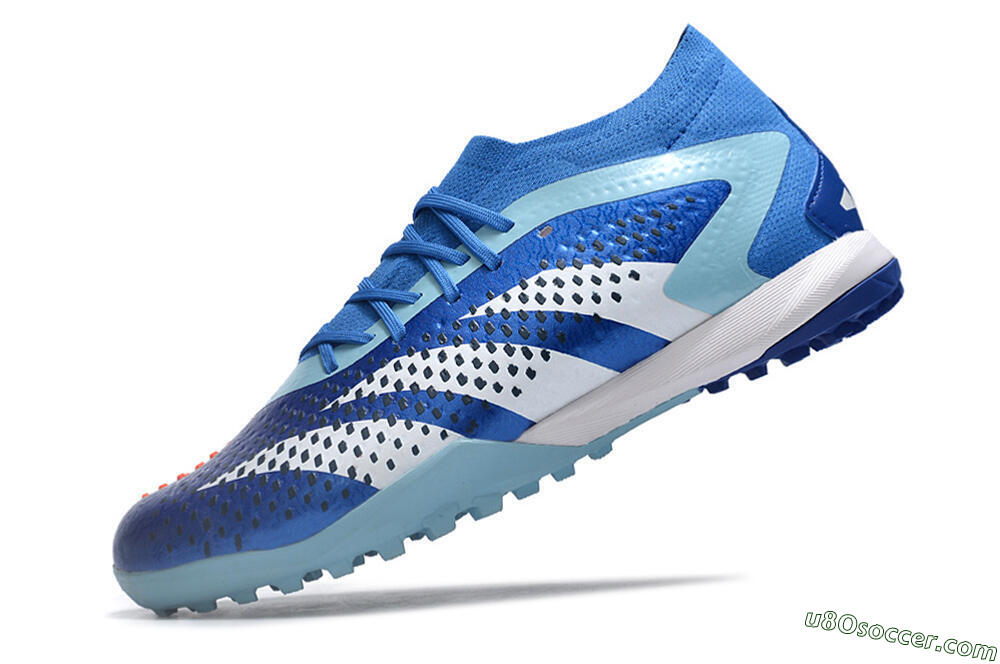 Adidas Predator Accuracy.1 TF Artificial Turf Soccer Shoes - Blue/White/Orange 5