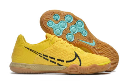 Nike React Gato IC Indoor & Futsal Soccer Shoes - Yellow/Black/Brown