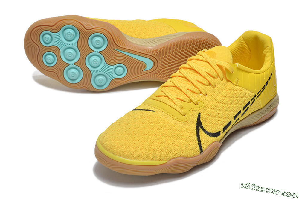 Nike React Gato IC Indoor & Futsal Soccer Shoes - Yellow/Black/Brown 3