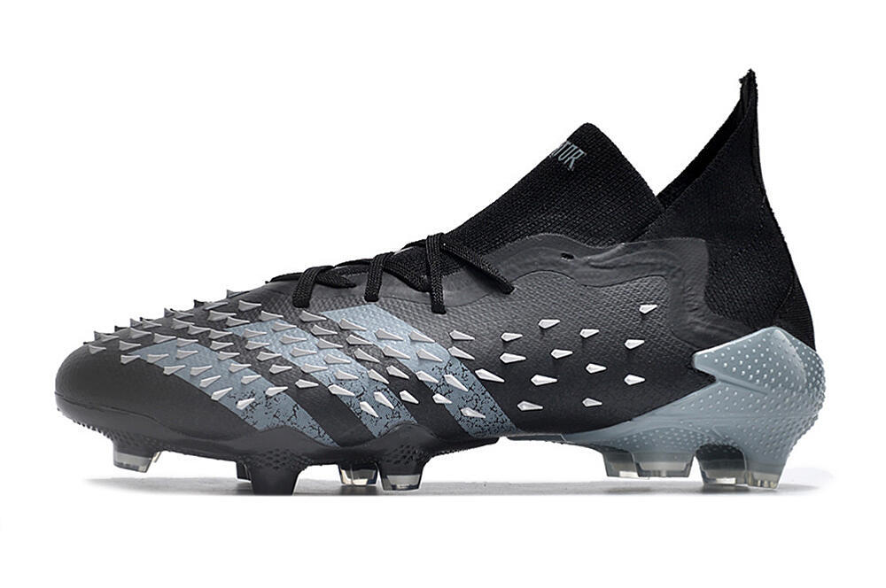 Adidas Predator Freak.1 FG Firm Ground Soccer Cleats - Black/White/Grey 2