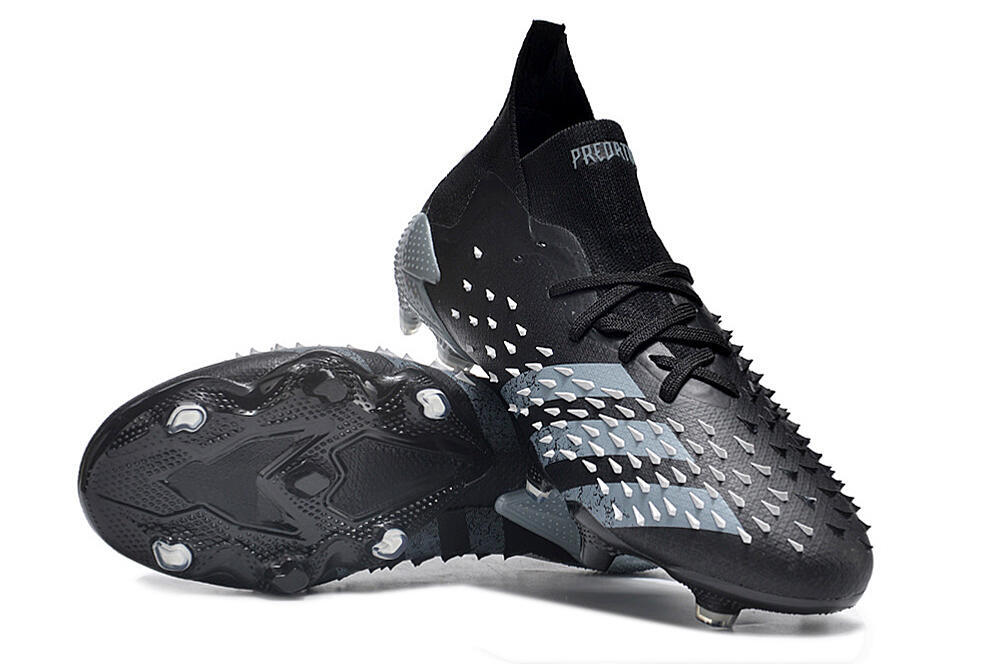 Adidas Predator Freak.1 FG Firm Ground Soccer Cleats - Black/White/Grey 3