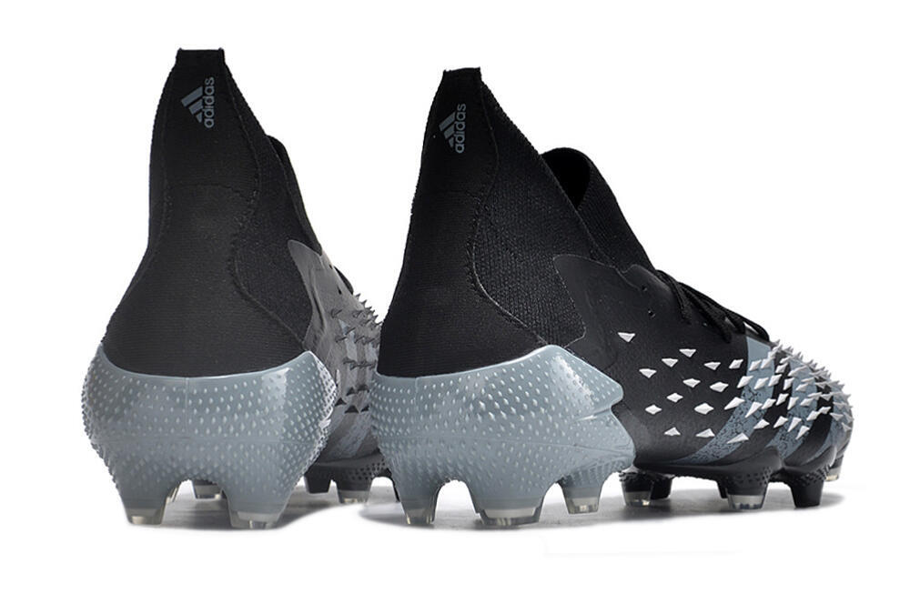 Adidas Predator Freak.1 FG Firm Ground Soccer Cleats - Black/White/Grey 6