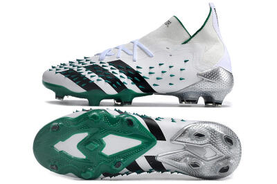 Adidas Predator Freak.1 FG Firm Ground Soccer Cleats - White/Green/Black