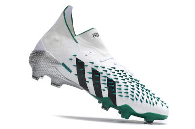Adidas Predator Freak.1 FG Firm Ground Soccer Cleats - White/Green/Black
