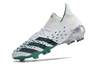 Adidas Predator Freak.1 FG Firm Ground Soccer Cleats - White/Green/Black