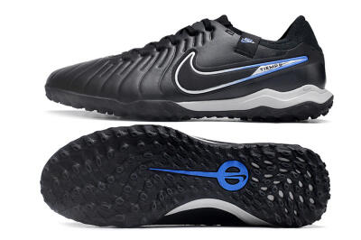 NikeTiempo Legend 10 TF Artificial Turf Soccer Shoes - Black/Blue/White