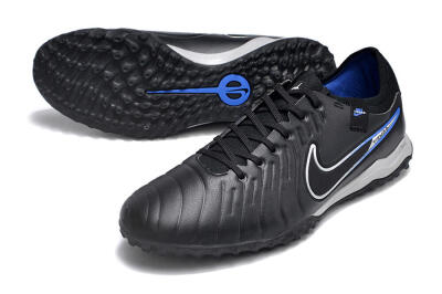 NikeTiempo Legend 10 TF Artificial Turf Soccer Shoes - Black/Blue/White