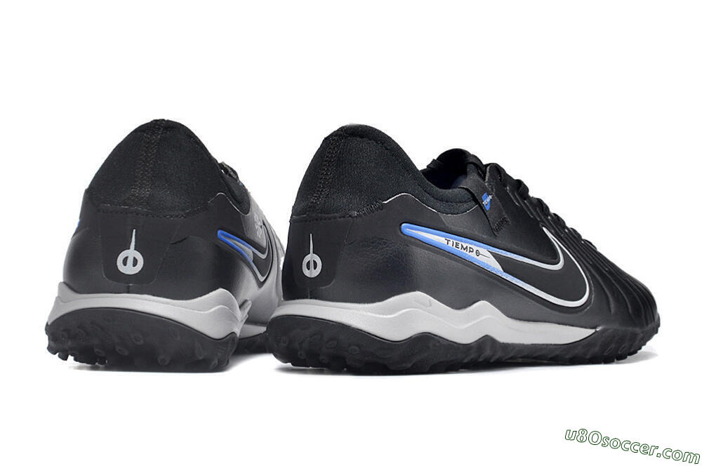 NikeTiempo Legend 10 TF Artificial Turf Soccer Shoes - Black/Blue/White 6