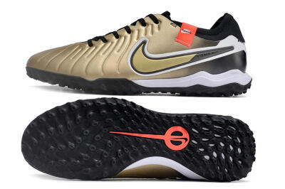 Nike Tiempo Legend 10 TF Artificial Turf Soccer Shoes - Gold/White/Black