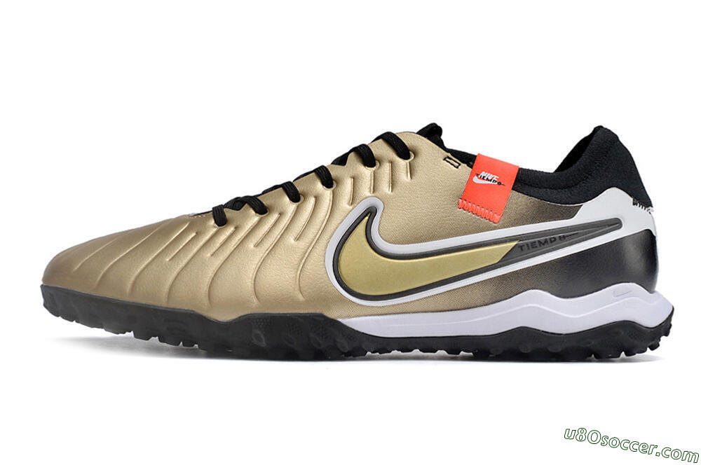 Nike Tiempo Legend 10 TF Artificial Turf Soccer Shoes - Gold/White/Black 2