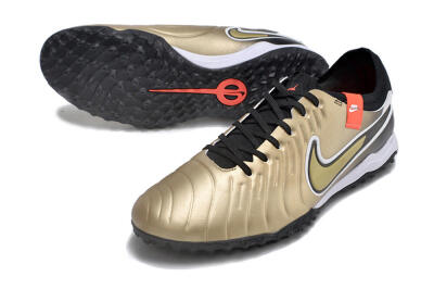 Nike Tiempo Legend 10 TF Artificial Turf Soccer Shoes - Gold/White/Black