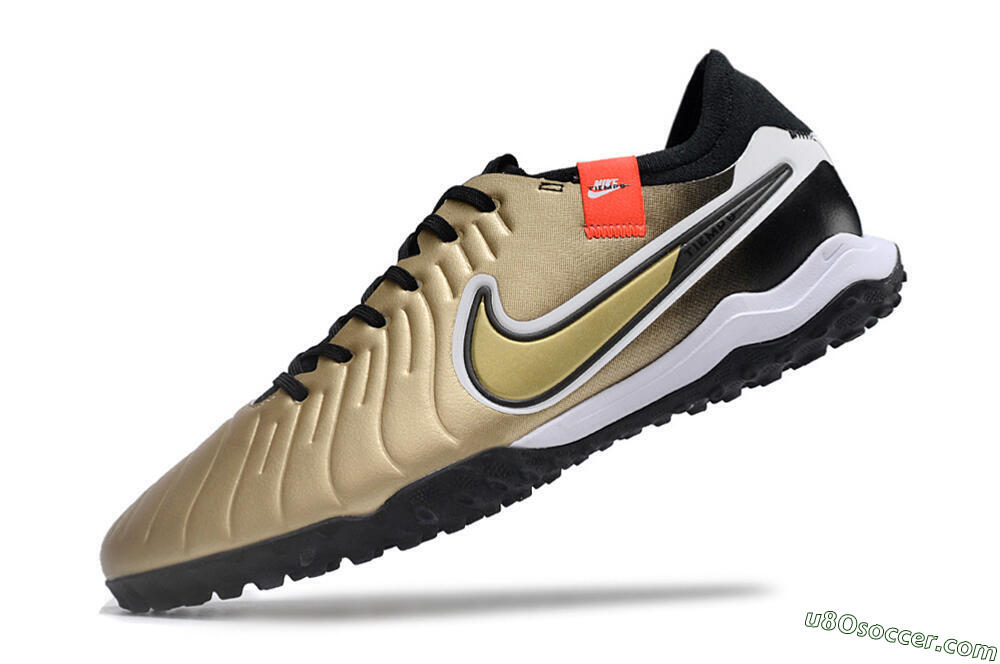 Nike Tiempo Legend 10 TF Artificial Turf Soccer Shoes - Gold/White/Black 5