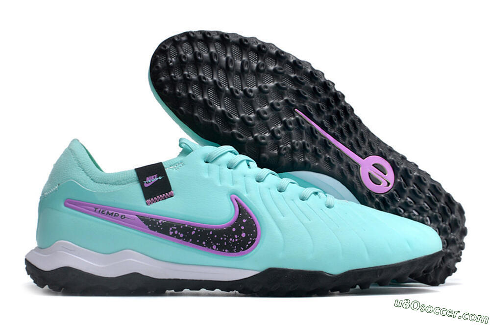 Nike Tiempo Legend 10 TF Artificial Turf Soccer Shoes - Blue/Black/Purple 1