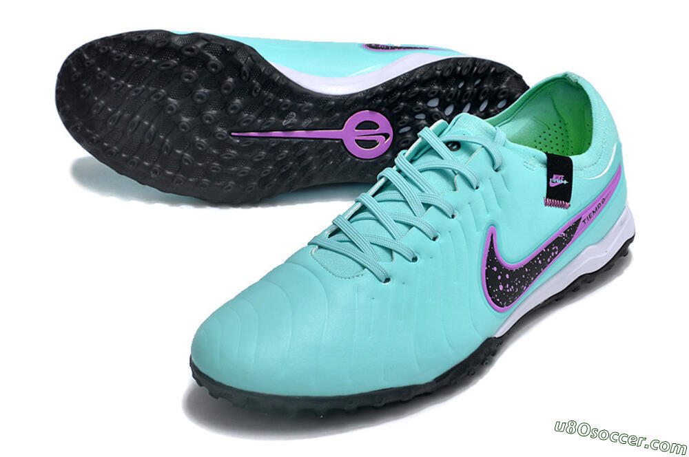 Nike Tiempo Legend 10 TF Artificial Turf Soccer Shoes - Blue/Black/Purple 3