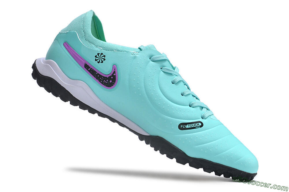 Nike Tiempo Legend 10 TF Artificial Turf Soccer Shoes - Blue/Black/Purple 4
