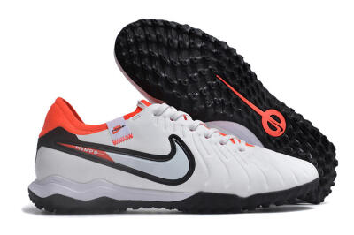 NikeTiempo Legend 10 TF Artificial Turf Soccer Shoes - White/Black/Orange