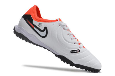 NikeTiempo Legend 10 TF Artificial Turf Soccer Shoes - White/Black/Orange