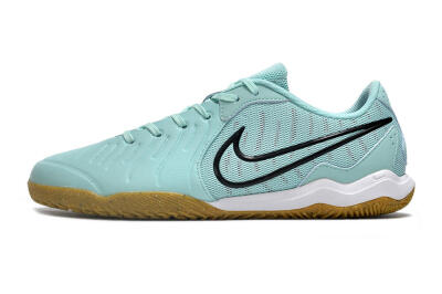 Nike Tiempo Legend 10 Academy IC Indoor & Futsal Soccer Shoes - Blue/Black/Brown