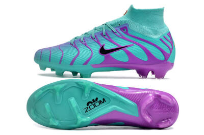 Nike Air Zoom Mercurial Superfly 9 Elite FG Firm Ground Soccer Cleats - Jade/Purple/Black