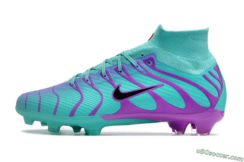 Nike Air Zoom Mercurial Superfly 9 Elite FG Firm Ground Soccer Cleats - Jade/Purple/Black 2