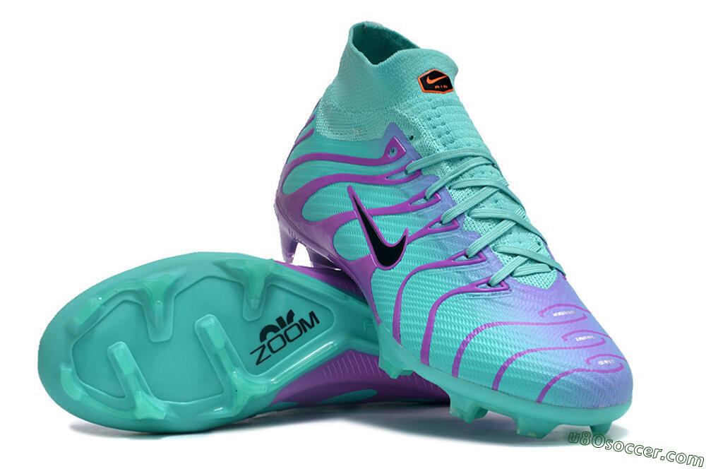 Nike Air Zoom Mercurial Superfly 9 Elite FG Firm Ground Soccer Cleats - Jade/Purple/Black 3