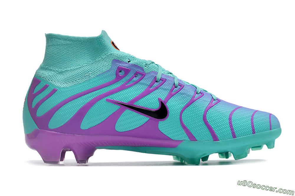 Nike Air Zoom Mercurial Superfly 9 Elite FG Firm Ground Soccer Cleats - Jade/Purple/Black 7