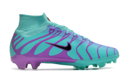 Nike Air Zoom Mercurial Superfly 9 Elite FG Firm Ground Soccer Cleats - Jade/Purple/Black