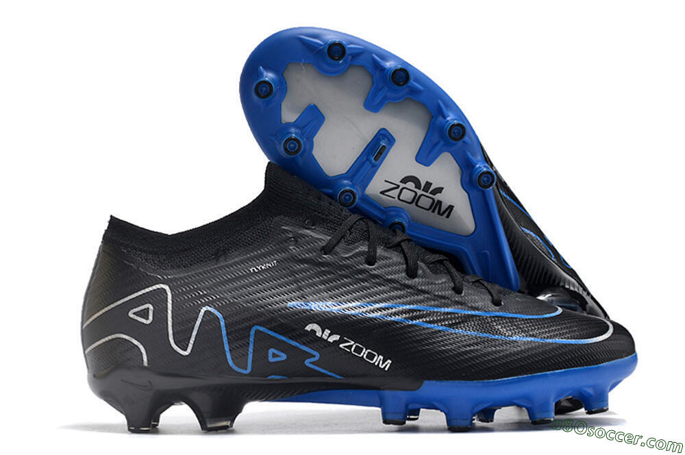 Nike Air Zoom Mercurial Vapor 15 Elite AG Artificial Grass Soccer Cleats - Black/Blue/White 1