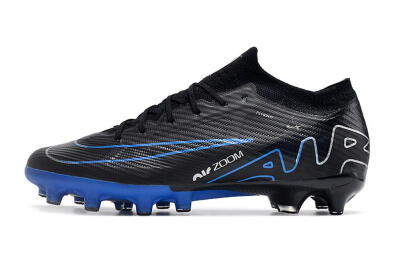 Nike Air Zoom Mercurial Vapor 15 Elite AG Artificial Grass Soccer Cleats - Black/Blue/White