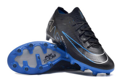 Nike Air Zoom Mercurial Vapor 15 Elite AG Artificial Grass Soccer Cleats - Black/Blue/White