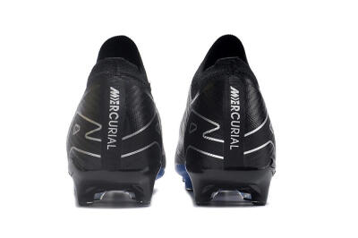Nike Air Zoom Mercurial Vapor 15 Elite AG Artificial Grass Soccer Cleats - Black/Blue/White