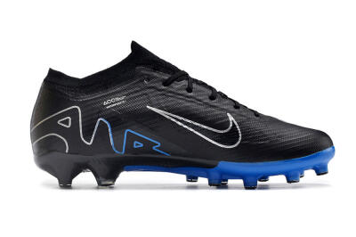 Nike Air Zoom Mercurial Vapor 15 Elite AG Artificial Grass Soccer Cleats - Black/Blue/White