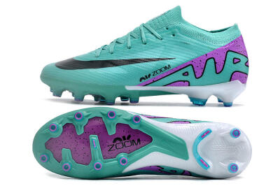 Nike Air Zoom Mercurial Vapor 15 Elite AG Artificial Grass Soccer Cleats - Jade/Purple/Black