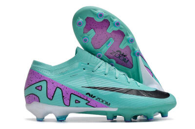Nike Air Zoom Mercurial Vapor 15 Elite AG Artificial Grass Soccer Cleats - Jade/Purple/Black
